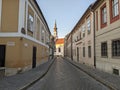 Street in old town Buda in Budapest, Hungary Royalty Free Stock Photo