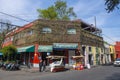 Historic building in center of Coyoacan, Mexico City Royalty Free Stock Photo