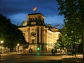 Night view of Historic buildings in Berlin The Bundestag the German federal parliament