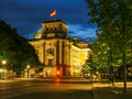 Night view of Historic buildings in Berlin The Bundestag the German federal parliament