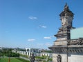 Historic buildings in Berlin, top of The Bundestag: German federal parliament