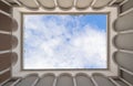 Historic buildings with blue sky in Genoa Italy, In this picture the Palazzo Ducale, one of the famous historic center, high-rise Royalty Free Stock Photo