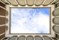 Historic buildings with blue sky in Genoa Italy, In this picture the Palazzo Ducale, one of the famous historic center, high-rise Royalty Free Stock Photo