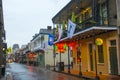 Bourbon Street in French Quarter, New Orleans Royalty Free Stock Photo