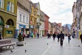 Historic buildings in Brasov city Royalty Free Stock Photo