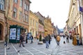 Historic buildings in Brasov city Royalty Free Stock Photo