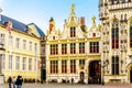 Historic buildings of the Brugse Vrije on the Burg Square of the medieval city of Brugge, Belgium Royalty Free Stock Photo