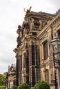 Historic buildings at Bruhl Terrasse in Dresden Royalty Free Stock Photo