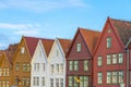 Historic buildings of Bryggen in the City of Bergen, Norway Royalty Free Stock Photo