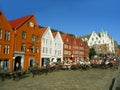 Historic Buildings of the Bryggen Hanseatic Wharf of Bergen, UNESCO World Heritage Site in Bergen, Norway