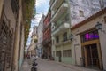 Calle Aguacate Street, Old Havana, Havana, Cuba Royalty Free Stock Photo