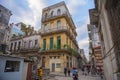 Calle Aguacate Street, Old Havana, Havana, Cuba Royalty Free Stock Photo