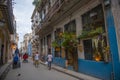 Calle Obrapia Street, Old Havana, Cuba Royalty Free Stock Photo