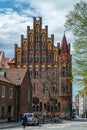 The historic buildings in the city center of Lubeck - a Unseco World Heritage Site - CITY OF LUBECK, GERMANY - MAY 10 Royalty Free Stock Photo