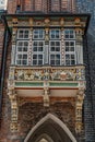 The historic buildings in the city center of Lubeck - a Unseco World Heritage Site - CITY OF LUBECK, GERMANY - MAY 10 Royalty Free Stock Photo