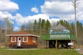 historic buildings on display at a tourist information center