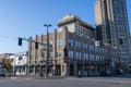 Historic buildings in downtown Anchorage, Alaska, AK, USA Royalty Free Stock Photo