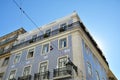 Historic buildings with facades in Lisbon