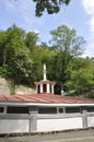 Historic buildings in Hercules Square from Baile Herculane Resort in Romania Royalty Free Stock Photo