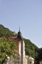 Historic buildings in Hercules Square from Baile Herculane Resort in Romania Royalty Free Stock Photo