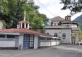 Historic buildings in Hercules Square from Baile Herculane Resort in Romania Royalty Free Stock Photo