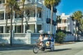 historic buildings a long small streets Charleston Royalty Free Stock Photo