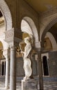 Historic buildings and monuments of Seville, Spain. hands. Statue. Marble. Architectural details