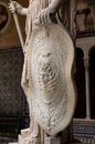 Historic buildings and monuments of Seville, Spain. hands. Statue. Marble. Architectural details