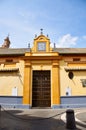 Historic buildings and monuments of Seville, Spain. Spanish architectural styles of Gothic. San Juan de la Palma. Royalty Free Stock Photo