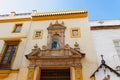 Historic buildings and monuments of Seville, Spain. Spanish architectural styles of Gothic. San Juan de la Palma. Royalty Free Stock Photo