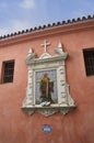 Historic buildings and monuments of Seville, Spain. Spanish architectural styles of Gothic. Santa Catalina Royalty Free Stock Photo