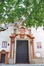 Historic buildings and monuments of Seville, Spain. Spanish architectural styles of Gothic. Santa Catalina Royalty Free Stock Photo