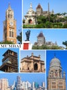 Historic buildings in Mumbai city collage