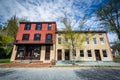 Historic buildings on Shenandoah Street in Harpers Ferry, West V