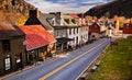 Historic buildings and shops on High Street in Harper's Ferry, W