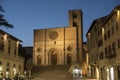 The main square of Todi, Umbria, Duomo by night