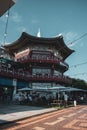 Historic Busan Tower in Yongdusan Park on a sunny day