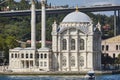 Picturesque Buyuk mecidiye cami in Bosporus strait. Istanbul, Turkey