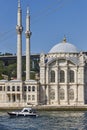 Picturesque Buyuk mecidiye cami in Marmara strait. Istanbul, Turkey