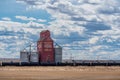 The vintage Cadillac grain elevator in Saskatchewan, Canada