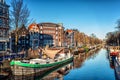 Historic canals and cityscape, Amsterdam, The Netherlands