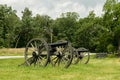 Historic Cannon Artillery Row Historic Park Royalty Free Stock Photo