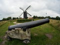 Historic canon in Dutch town