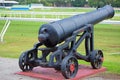 Historic Canon at the Garrison Savannah in Barbados Royalty Free Stock Photo