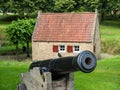 Historic canon in Dutch town