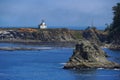 Historic Cape Arago Lighthouse on the Oregon Coast Royalty Free Stock Photo