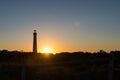 Cape May Lighthouse at Sunset Royalty Free Stock Photo
