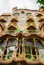 Historic Casa Batllo by Antoni Gaudi with details.