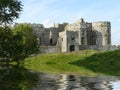 Historic castle by lake