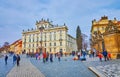 Historic Castle Square with Archbishop`s Palace, Prague, Czech Republic Royalty Free Stock Photo